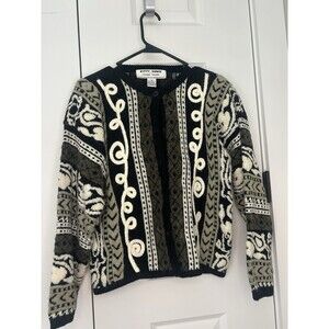 Vintage Kitty Hawk Vivian Wang Women Medium m Sweater Chunky Knit Cardigan